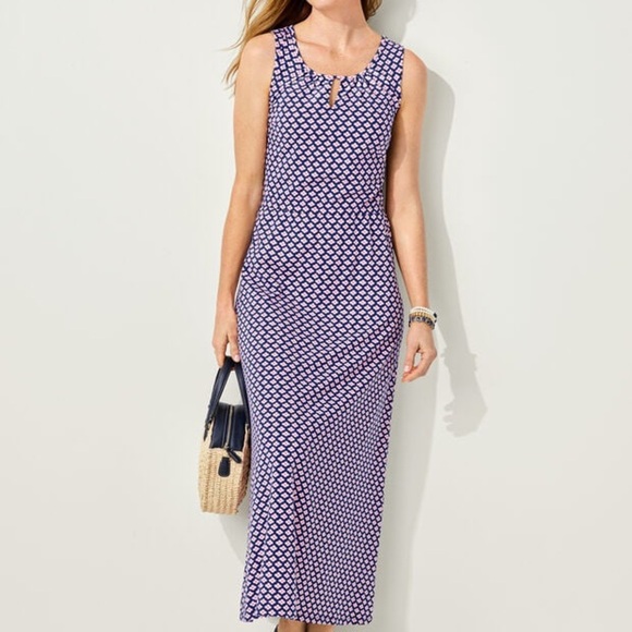 NWT TALBOTS Wear To Work Jersey Maxi Dress Daisy Print NEW PM Petite Medium - Picture 4 of 10